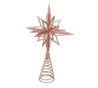 TOYZFRIENDY Étoile Dorée Scintillante pour Sapin de Noël Cimier Décoratif avec Support à Ressort Décoration Festive pour Maison Mariage et Fêtes
