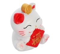TOYZFRIENDY Figurine Chat Chanceux Énergie Solaire Agitant Décor Bureau Compact Japonais pour Maison et Voiture Ornement Chat Maneki Neko Mignon