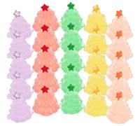 TOYZFRIENDY Figurines Miniatures de Sapin de Noël Phosphorescentes en Résine Lot de 50 Pièces Multicolores Décoration Micro-Paysage DIY Ornements pour Aquarium Bureau et Jardin