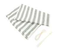 TOYZFRIENDY Filet Ombrage UV PE Maille Pliante pour Balcon et Jardin Protection Solaire Durable et Occultante Dimensions Rayé Gris Blanc