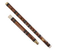 TOYZFRIENDY Flûte Bambou Classique à Deux Sections pour Débutants Instrument de Musique à Vent Professionnel Clé de C avec Étui Velours