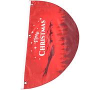 TOYZFRIENDY Guirlande de Drapeaux de Noël en Plein Air Fanion en Tissu Œillets Métalliques Décoration Extérieure Créative pour Porche et Terrasse 1 Pièce Motif Cerf en Traîneau