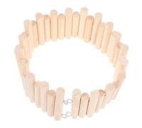 TOYZFRIENDY Hamster Wooden Bridge and Ladder Toy Bendable Wooden Fence Platform for Gerbils Rats and Small Pets Natural Wood Construction Easy to Assemble Accessory