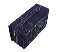 TOYZFRIENDY Housse de Rangement pour CD DVD Tissu Denim Capacité Jusqu’à Disques Léger et Portable Pochette Multifonction pour Stockage et Transport