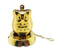 TOYZFRIENDY Infuseur à Thé en Acier Inoxydable Forme Hibou Passoire à Thé Créative Dorée pour Feuilles en Vrac Accessoire la Cuisine Maison Usage Quotidien et Présent