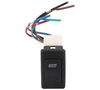 TOYZFRIENDY Interrupteur de Lève-vitre Électrique Momentané à 5 Broches avec Faisceau Câblé et Témoin Lumineux Rouge Bouton de Commande pour Porte Automobile Remplacement Fiable