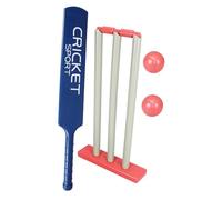 TOYZFRIENDY Jeu de Cricket Interactif pour Garçon Fille et Parents Kit Complet de Sport Ludique Intérieur et Extérieur de Plein Air Facile à Transporter avec Batte et Balle Sécurisée