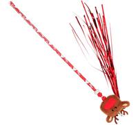 TOYZFRIENDY Jeu Interactif de Noël pour Chat - Bâton de Taquinerie Peluche Renne Légère - Taquin Suspendu pour Chatons et Chats Actifs - Accessoire D’Éveil Festif pour Animaux de Compagnie