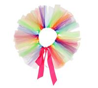 TOYZFRIENDY Jupe Tutu pour Chien Arc-en-Ciel Colorée en Tulle et Maille, Taille Unique, Vêtement Festif pour Animaux de Compagnie, pour Fêtes et Séances Photo, 1 Pièce