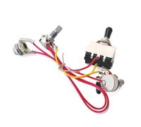 TOYZFRIENDY Kit de Faisceau de Câblage Guitare Électrique Volume Tonalité avec Potentiomètres et Interrupteur Bascule Pré-câblé pour Installation Facile