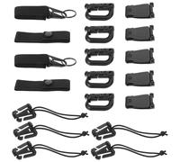 TOYZFRIENDY Kit de Fixation pour Paquet à Dos Outdoor 19 Pièces, Boucles de Sangle Résistantes, Anneaux Universels, Organiseur de Tube D’hydratation, Accessoires Polyvalents pour Randonnée