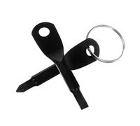 TOYZFRIENDY Kit Tournevis Multifonction Portable Acier Inoxydable Mini Tournevis Plat et avec Porte Clés Outil Compact pour Réparation Maison Voyage et Activités Extérieures