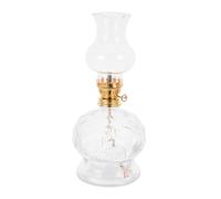 TOYZFRIENDY Lampe à Pétrole Verre Vintage Lampe à Huile Intérieur Réglable avec Protection Anti-Vent Éclairage Urgence Décoratif pour Maison