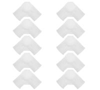 TOYZFRIENDY Lot de 10 Connecteurs en Plastique pour Armoire, Penderie, Étagère À Chaussures, Etc. - Clips De Fixation pour Tringle À Vêtements, Étagère Modulaire, Etc. - Blanc