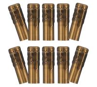 TOYZFRIENDY Lot de 10 Manchons pour Douilles de Bougie en Fer Couleur Bronze Ancien, Dimensions 25x80 Mm, Accessoires D’éclairage Vintage pour Luminaires Suspendus, Protège-gouttes Adaptés