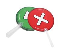 TOYZFRIENDY Lot de 10 Pagaies Interactives en Plastique Double-Face Vrai/Faux Outils Pédagogiques pour Salle de Classe Panneaux de Réponse Étudiants Matériel Scolaire pour Évaluation et