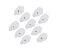 TOYZFRIENDY Lot de 10 Patchs Électrodes Autocollants Blanc en Silicone Souple, Compatibles Connecteurs 3,5 Mm, Coussinets Réutilisables pour Électrostimulation Musculaire et Physiothérapie