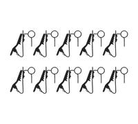 TOYZFRIENDY Lot de 10 Pinces de Microphone en Fer Robustes 7,5 Mm, Clips Micro-cravate Pratiques pour Karaoké, Spectacles et Enregistrements, Accessoires pour Microphone Fixation Sûre