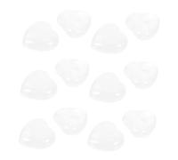 TOYZFRIENDY Lot De 12 Pierres Décoratives Cœur 20 Mm En Cristal De Quartz Blanc Naturel, Décoration Artisanale Énergétique, Ornement De Pour Bien-contemplation