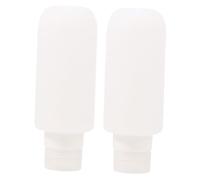 TOYZFRIENDY Lot de 2 Bouteilles Rechargeables de 200ml en Silicone Souple et Pp, Distributeur de Shampoing et Savonnette pour Voyage, Économise de L'espace et Protège les Cosmétiques