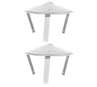 TOYZFRIENDY Lot de 2 Chapeaux de Cheminée en Métal Anti-Pluie et Anti-Vent Couvercles Étanches pour Conduit D’Évacuation Poêle à Bois Protection Toiture Extérieure Solide et Résistante aux