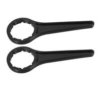 TOYZFRIENDY Lot de 2 Clés à Bouchon de Fût en Plastique Noir Ouverture Facile pour Fûts Chimiques 20/30Kg 10/25L Outil Multifonction Petite Clé à Tambour Compatible Industrie Chimique
