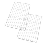 TOYZFRIENDY Lot De 2 Étagères En Maille Métallique Blanche 28x17 Cm Pour Réfrigérateur Et Congélateur, Séparateurs Solides Pour Organisation Cuisine, Accessoires De Rangement Polyvalents