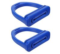 TOYZFRIENDY Lot de 2 Étriers de Selle Western en Plastique Haute Résistance avec Coussinets en Caoutchouc Antidérapants Bleu Grand Format, Étriers de Sécurité Polyvalents Compatibles