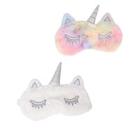 TOYZFRIENDY Lot De 2 Jolis Cache-Yeux Rembourrés Pour Filles Masque De Nuit En Peluche Douce Et Moelleuse Apaisant Pour Les Yeux Foncés Et Confortables Motif Dessin Animé Mignon Et Amusant