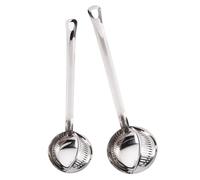 TOYZFRIENDY Lot de 2 Louches à Soupe en Acier Inoxydable, Grosse et Petite, Passoire à Huile Amovible, Cuillère Filtrante pour Cuisson, Longue Poignée, Ustensile Cuisine pour Maison et
