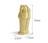 TOYZFRIENDY Lot de 2 Ornements en Résine Momie Égyptienne Antique Décoration de Bureau et Maison Objet Décoratif Pyramide pour Artisanat et Ambiance Historique 12 CM Coloris Naturel