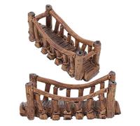 TOYZFRIENDY Lot de 2 Ponts Suspendus Décoratifs pour Aquarium en Céramique Mini Ponts de 75 CM Ornements Zen pour Paysage Aquatique et Jardin Féerique