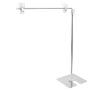 TOYZFRIENDY Lot de 2 Porte-Affiches de Table en Acier Inoxydable Hauteur Réglable Pince Maintien Fiable Support pour Panneaux Publicitaires et Présentoir à Bannières Adapté Bureaux et