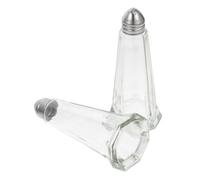 TOYZFRIENDY Lot de 2 Salières en Verre Couvercle Inox Perforé, Petite Taille, Accessoire à Épices Multifonction Cuisine et Barbecue, Saupoudreuses Pratiques pour Sel et Poivre