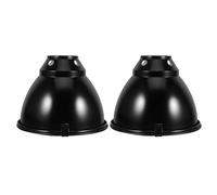 TOYZFRIENDY Lot de 2 Sets de Abats-Jours en Acier Inoxydable 58 Pouces pour Lampes Chauffantes de Reptiles Dôme Résistant à la Chaleur Aérations Protection Sécurisée pour Terrariums et