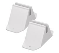 TOYZFRIENDY Lot de 2 Supports de Clôture en Plastique Blanc Base Stable pour Petite Clôture de Jardin Pièces Détachées Résistantes aux Intempéries Accessoires de Fixation pour Extérieur