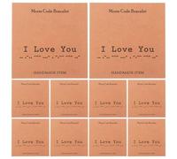 TOYZFRIENDY Lot de 20 Cartes D’Apprentissage du Code Morse en Papier Format Carré Compact Cartes Romantiques « je T’Aime » pour Anniversaire Mariage Saint-Valentin et Célébrations