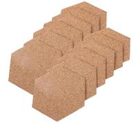 TOYZFRIENDY Lot de 20 Panneaux Muraux en Liège Hexagonaux Autocollants 100x100x2 Mm, Tableau Mémo Domestique Robuste, Sous-verres Isolants pour Décoration Murale et Organisation Maison
