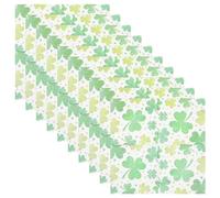 TOYZFRIENDY Lot de 20 Serviettes Jetables Saint-patrick en Papier Épais, Imprimé Trèfle Vert, Absorbantes et Résistantes, Serviettes de Table Festives pour Fête et Réunion Familiale