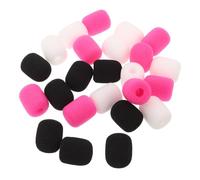 TOYZFRIENDY Lot de 24 Bonnettes Anti-vent en Mousse pour Mini-microphone, Diamètre 2,2 Cm, Housses de Remplacement pour Casque Micro, Pare-vent Léger et Portable, Couleurs Rose,