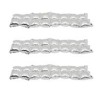 TOYZFRIENDY Lot de 3 Ballons en Film D'aluminium Argenté, Fond Photo Mural Double Rangée, Décoration pour Fête D'anniversaire et Événements Festifs, Ballon Décoratif Carré pour Maison