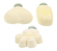 TOYZFRIENDY Lot de 3 Perchoirs Naturels en Bois pour Oiseaux et Petits Animaux - Support pour Perruches Calopsittes Conures - Plateau de Saut Forme Cœur Rectangle et Patte pour Cage