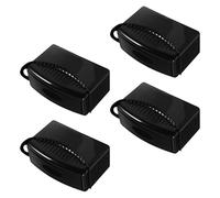 TOYZFRIENDY Lot de 4 Brosses Applicatrices pour Cire Automobile avec Couvercle, Éponges en Mousse Non Abrasives pour Nettoyage et Polissage Pneus, Kit Entretien Jantes Noir,