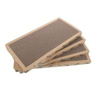 TOYZFRIENDY Lot de 4 Griffoirs en Sisal Naturel pour Chats Tapis à Griffer Carré 424 X 21 CM Bords Renforcés en Carton Ondulé Protège-Canapé et Meubles Adapté pour Intérieur et Usage