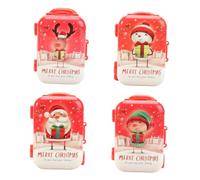 TOYZFRIENDY Lot de 4 Pendentifs Décoratifs Mini Valises à Roulettes pour Garçon et Filles Jouets Créatifs de Noël Accessoires Suspendus Colorés pour Décoration de Valise et Présents