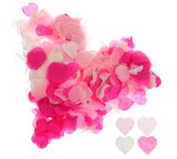 TOYZFRIENDY Lot de 4 Sachets de Confettis en Papier de Cœur Couleurs Profond Rose Clair Rose Chair Fuchsia et Blanc Crème 15G Chacun Décoration Romantique pour Mariage Saint-Valentin