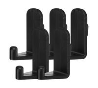 TOYZFRIENDY Lot de 5 Crochets Muraux Noirs pour Panneaux Perforés, Crochets Simples Réglables en Métal, Compatibles pour Suspendre Clés, Paquet et Outils, Organisation Pratique Cuisine