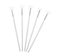 TOYZFRIENDY Lot de 5 Pinceaux Applicateurs Éventail Visage, Manches Longs, Fibres Synthétiques Douces, pour Soin Peau, Femmes, Usage Quotidien et Voyage