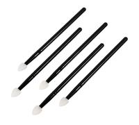 TOYZFRIENDY Lot de 5 Pinceaux de Maquillage à Paupières en Silicone Semi-transparent, Manche Noir, Outil Cosmétique Professionnel Pratique pour Maquillage à Domicile