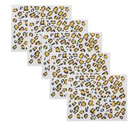 TOYZFRIENDY Lot de 6 Autocollants de Transfert Léopard Dorés Film de Transfert Réaliste et Pratique Tatouages Temporaires pour Fête Carnaval Cosplay et Décoration Corporelle